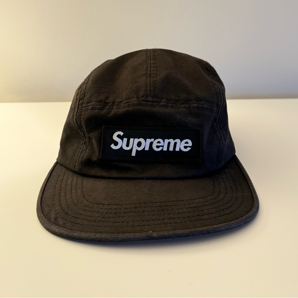 Supreme NYC 5-Panel Camp Cap in Black